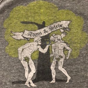 Grey Tank “Adam and Steve” very soft